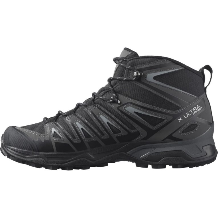 Botas Caminhada Salomon X Ultra Pioneer Mid CSWP Masculino Pretas | PT Q32754